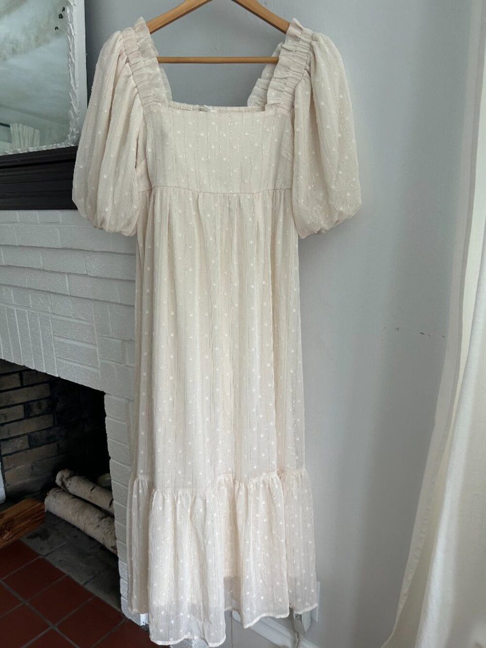 By The River Maxi Cream Dress Size S